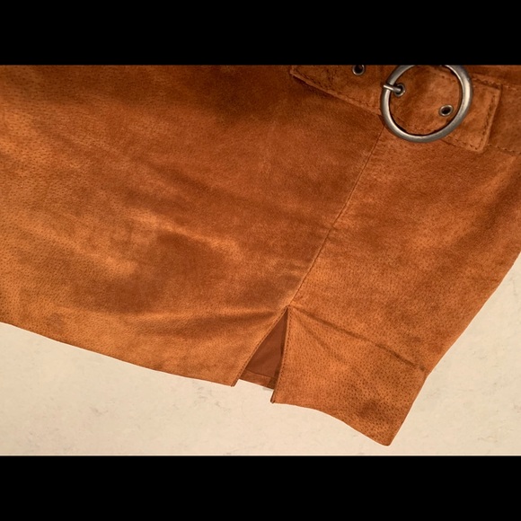 BlankNYC 100% Leather Skirt- Mustard/Camel Sz 25 - Picture 6 of 10